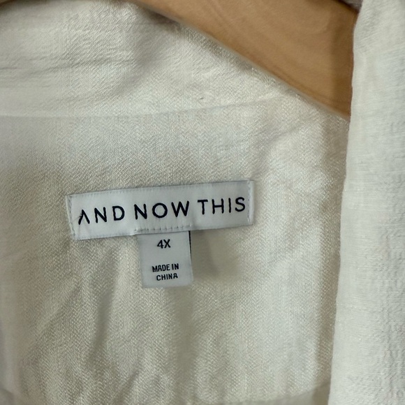 And now this|White oversized boyfriend blazer in plus size,simple & chic••staple - Picture 9 of 13